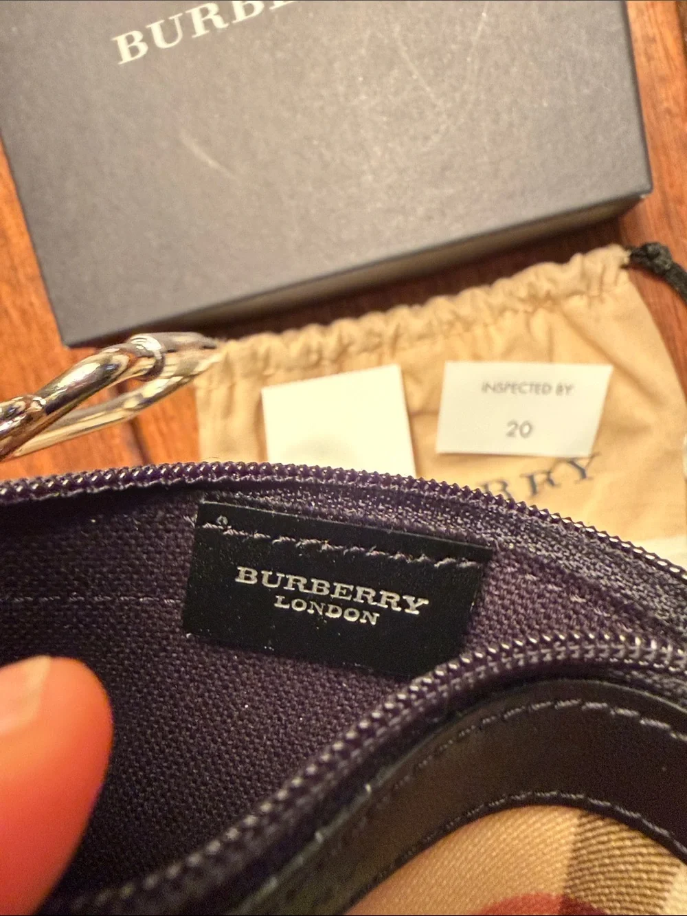 New w Tags Burberry Nova Check card case/ Key pouch